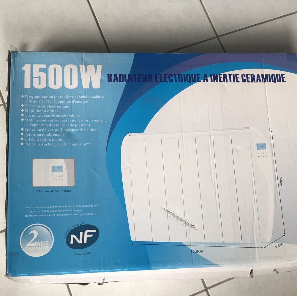 Radiateur 1500 W, �lectrique c�ramique 100 Stains (93)