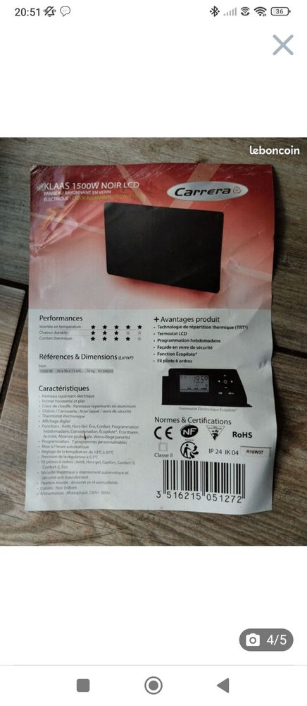 Radiateur neuf Carrera 1 Abbeville (80)