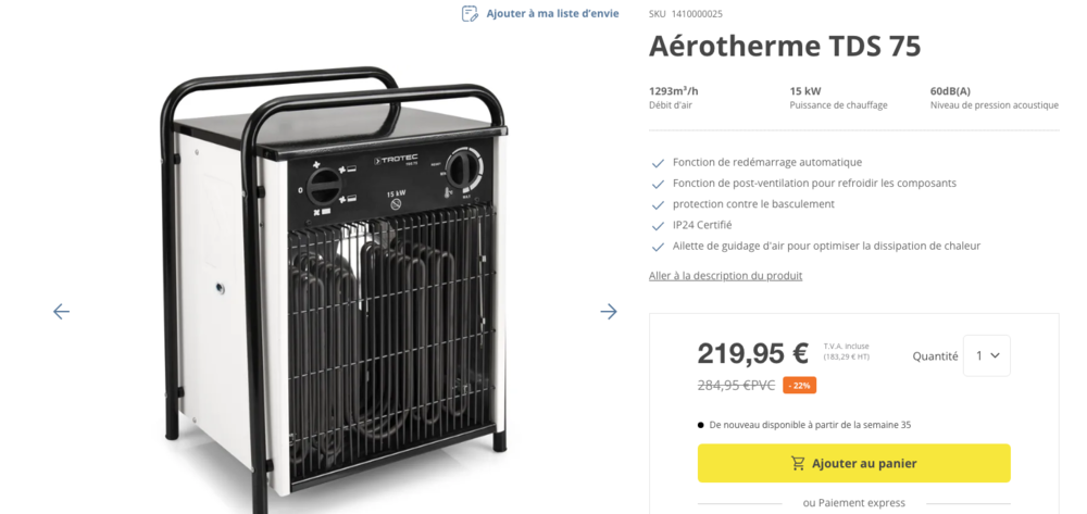 radiateur triphas� 120 Chaumont-en-Vexin (60)