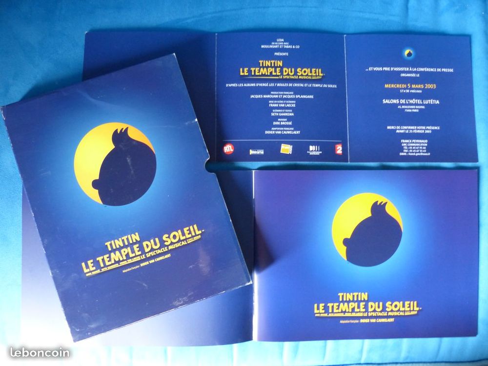 RARE : Coffret de pr�sentation du Spectacle Tintin 100 Paris 12 (75)