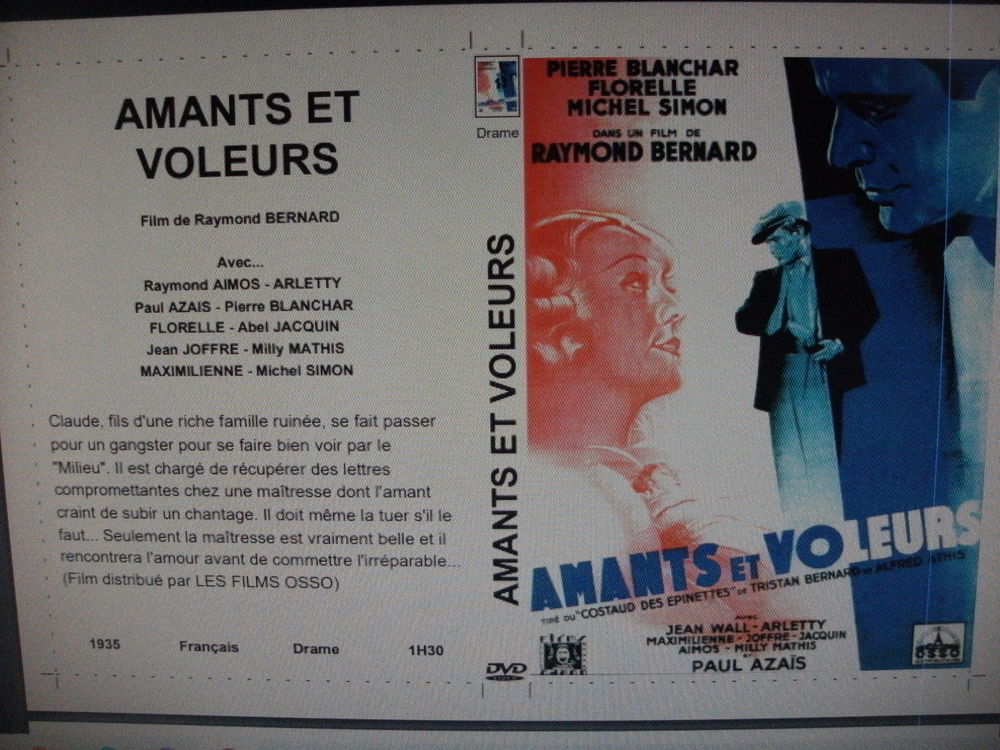 Rare film :   Amants et voleurs   1935 40 Saint-M�dard-en-Jalles (33)