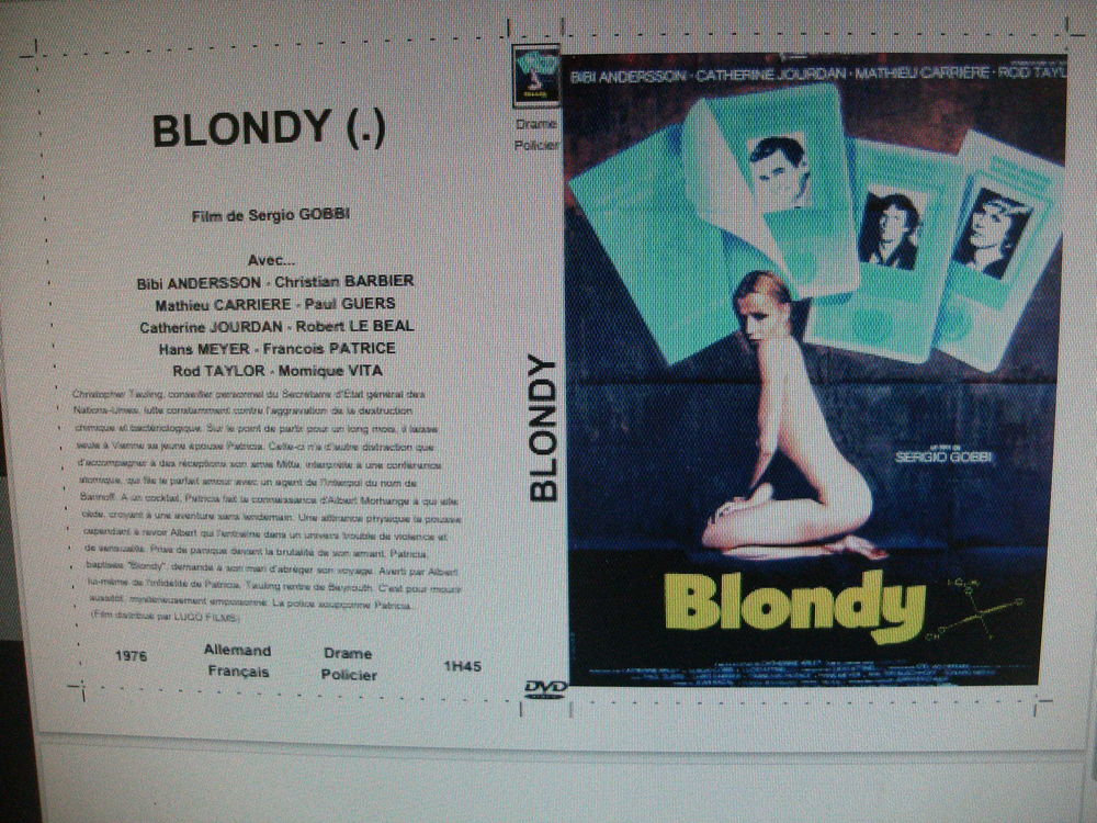Rare film :   Blondy   40 Saint-M�dard-en-Jalles (33)