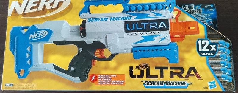 Rare Nerf Ultra Scream Machine motoris� + pack 60 fl�chettes 35 Chamb�ry (73)