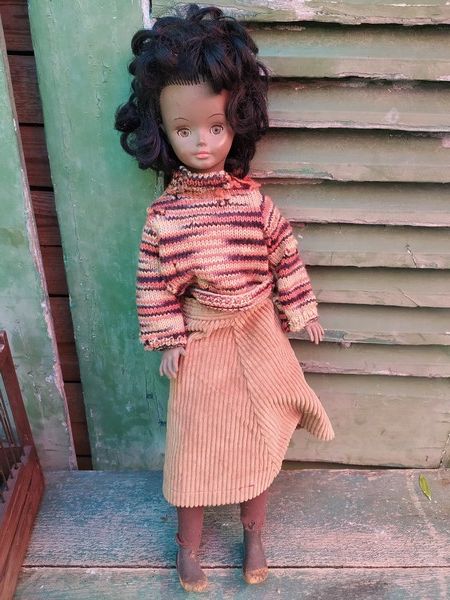 Rare Poup�e Sylvette Cathie Bella Noire Ann�es 70 1 Loches (37)