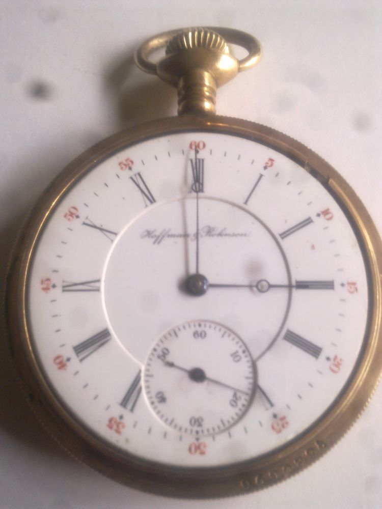RARE PRIVATE LABEL HOFFMANN & ROBINSON 1898 POCKET WATCH 1999 Rittershoffen (67)