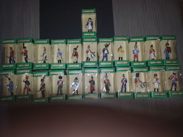 Lot De Cavaliers Empire Napoléon Starlux 1/32 - Collection Atlas - Métal Blanc