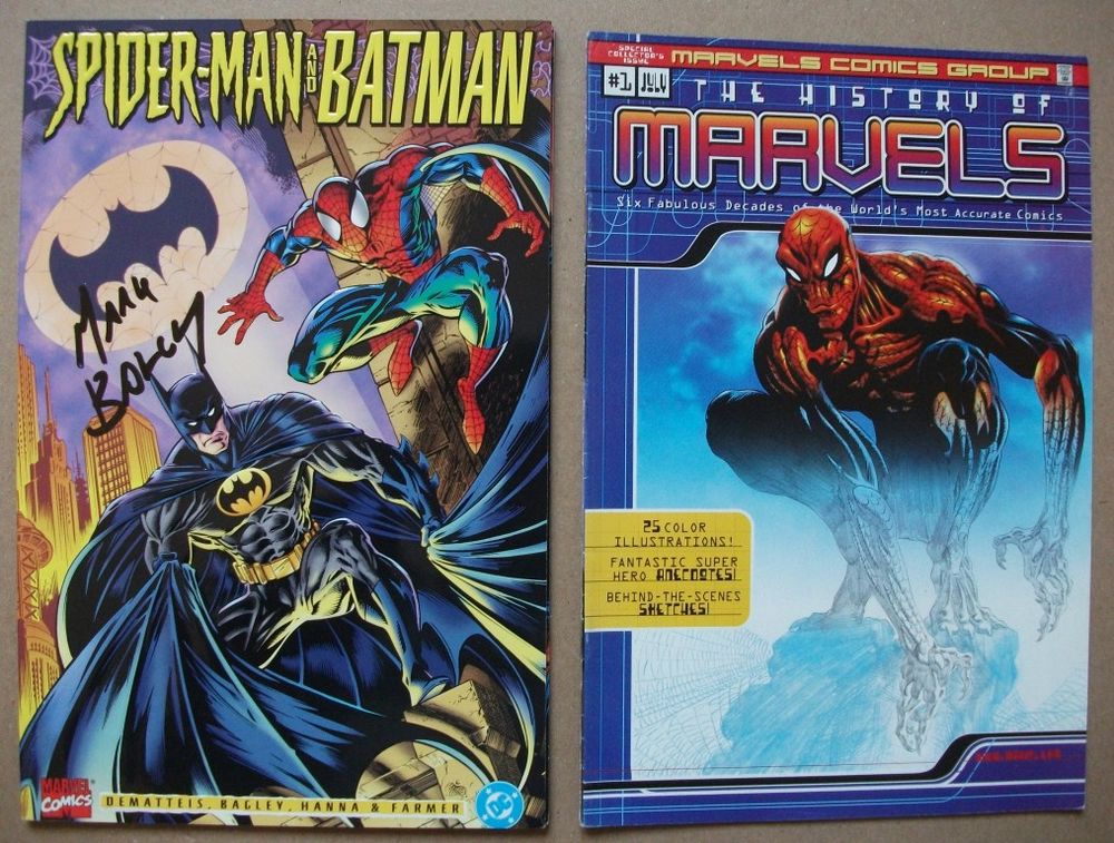 RARE Spider-Man and Batman # signé Mark Bagley {Marvel 1995} 25 Castelnaudary (11)