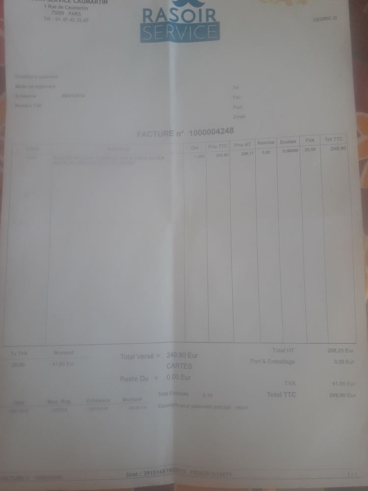 rasoir Braun 120 Bois-Colombes (92)