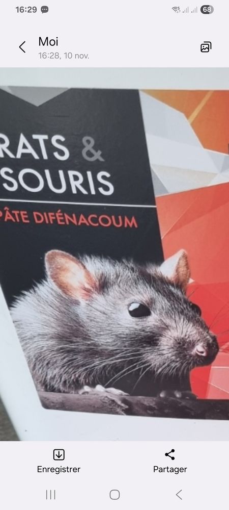 LOT 5 kg de raticides en sachets de 10 gr  
Pour rats est s 80 Solli�s-Toucas (83)