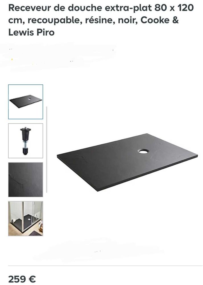 Receveur extra plat 80/120 val.259� 120 Moissy-Cramayel (77)