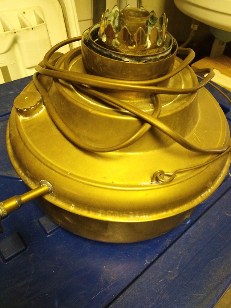 R�chaud modifi� lampe +Pelle broze+Pendule Alb�tre 20 Saint-M�dard-en-Jalles (33)