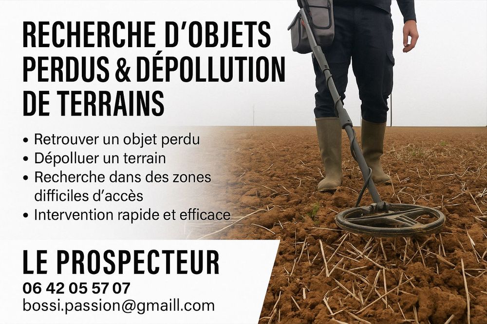 RECHERCHE D'OBJETS PERDUS & D��POLLUTION DE TERRAINS 0 Nomeny (54)