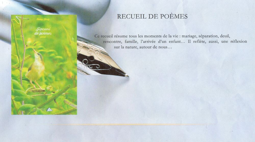 Recueil de Po�mes, �dit� sous les �ditions St Honor� 17 Villars-les-Dombes (01)