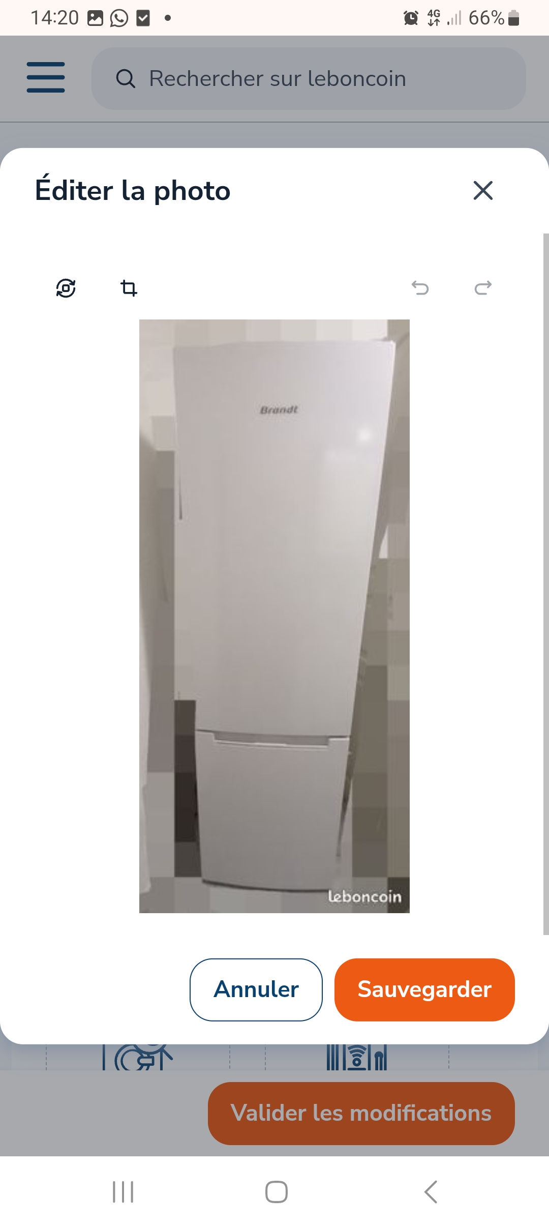 r�frig�rateur combin� BRANDT 500 Saint-Claude (97)