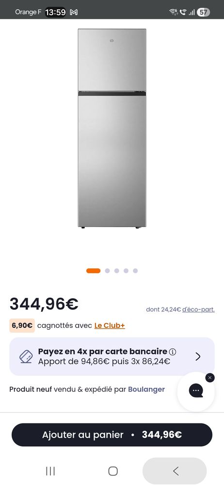 R�frig�rateur Cong�lateur Boulanger Essentiel 150 Nice (06)