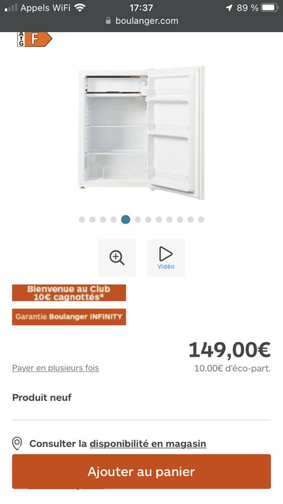 R�frig�rateur top neuf 80 Douai (59)