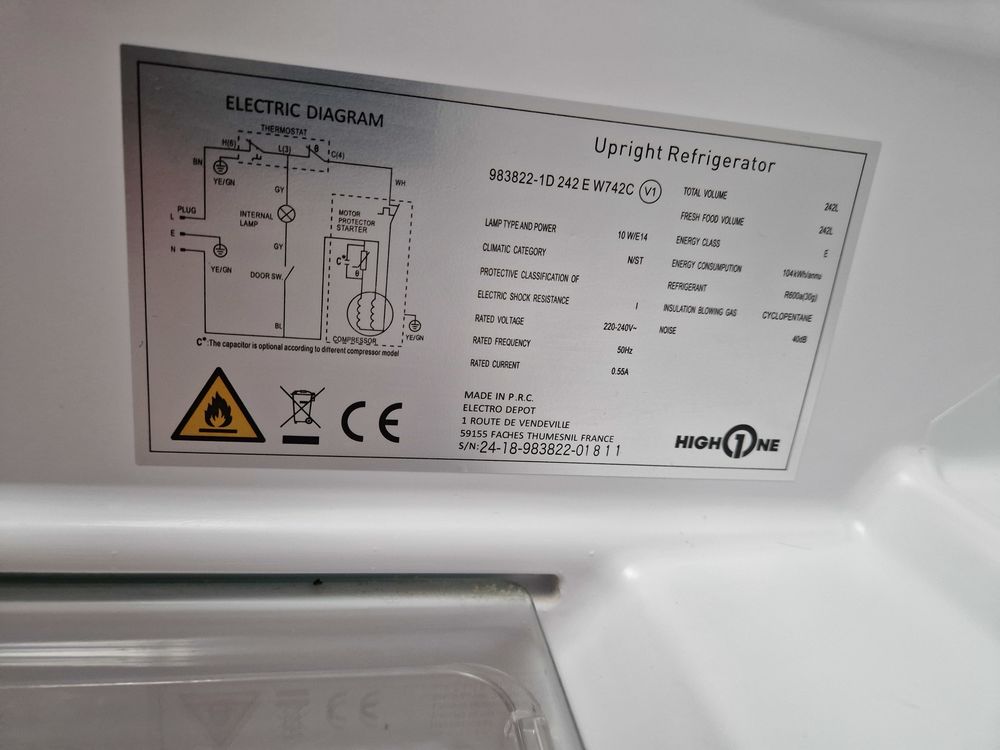 R�frig�rateur 100 Villefontaine (38)