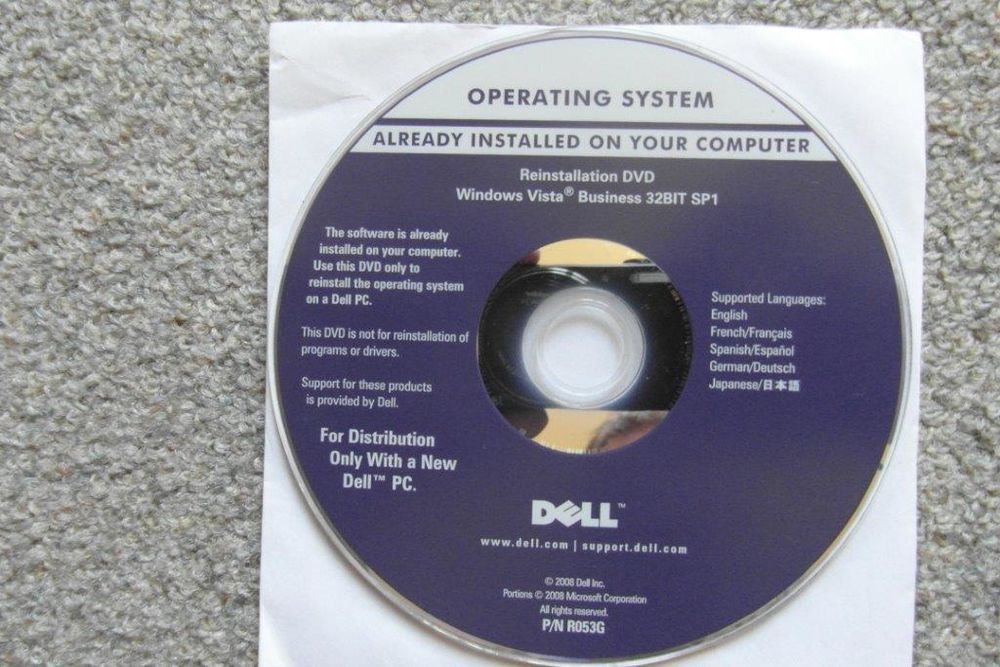 DVD r�installation Dell windows Vista 5 Puteaux (92)
