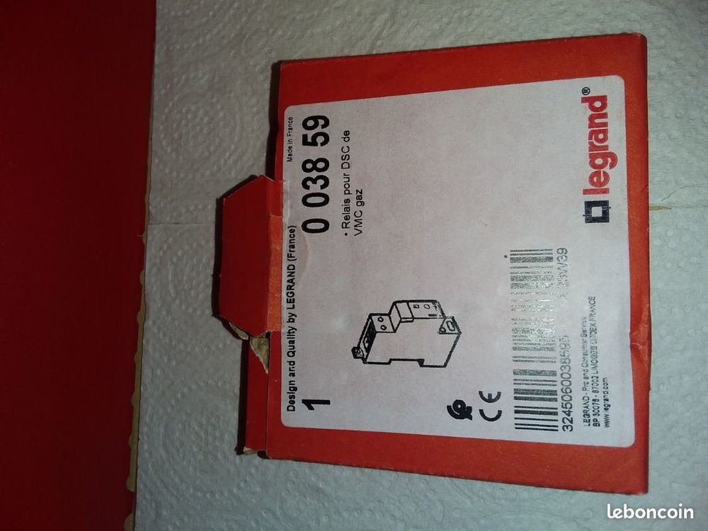 Relais de s�curit� 24V VMC � gaz LEGRAND 003859
70 Serres-Castet (64)