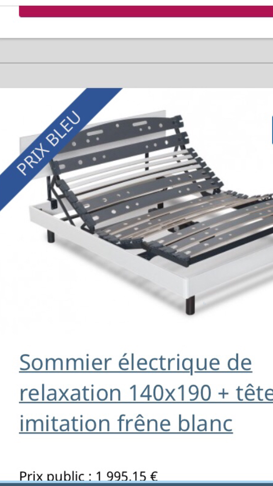 Lit de relaxation �lectrique quasiment neuf 140/190 1000 Saint-Maur-des-Foss�s (94)
