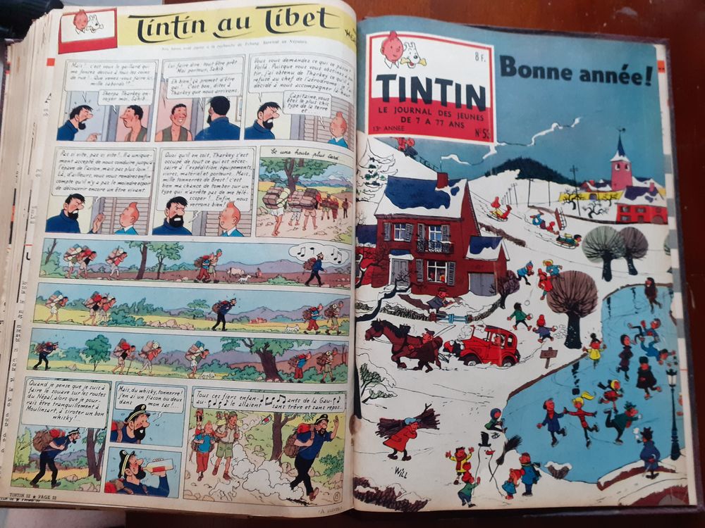 RELIURE JOURNAL TINTIN 2� TOME DE L'ANNEE 1958 60 Duppigheim (67)