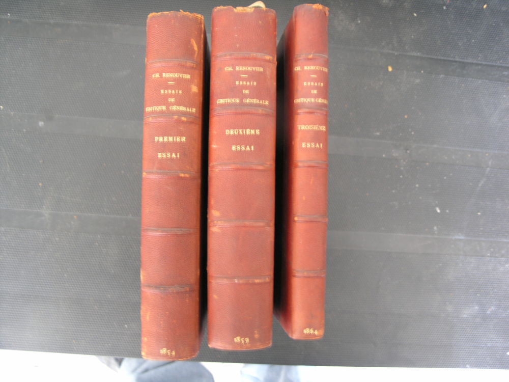  RENOUVIER, Ch.  Livres anciens #5 RARES !!! 160 Maule (78)