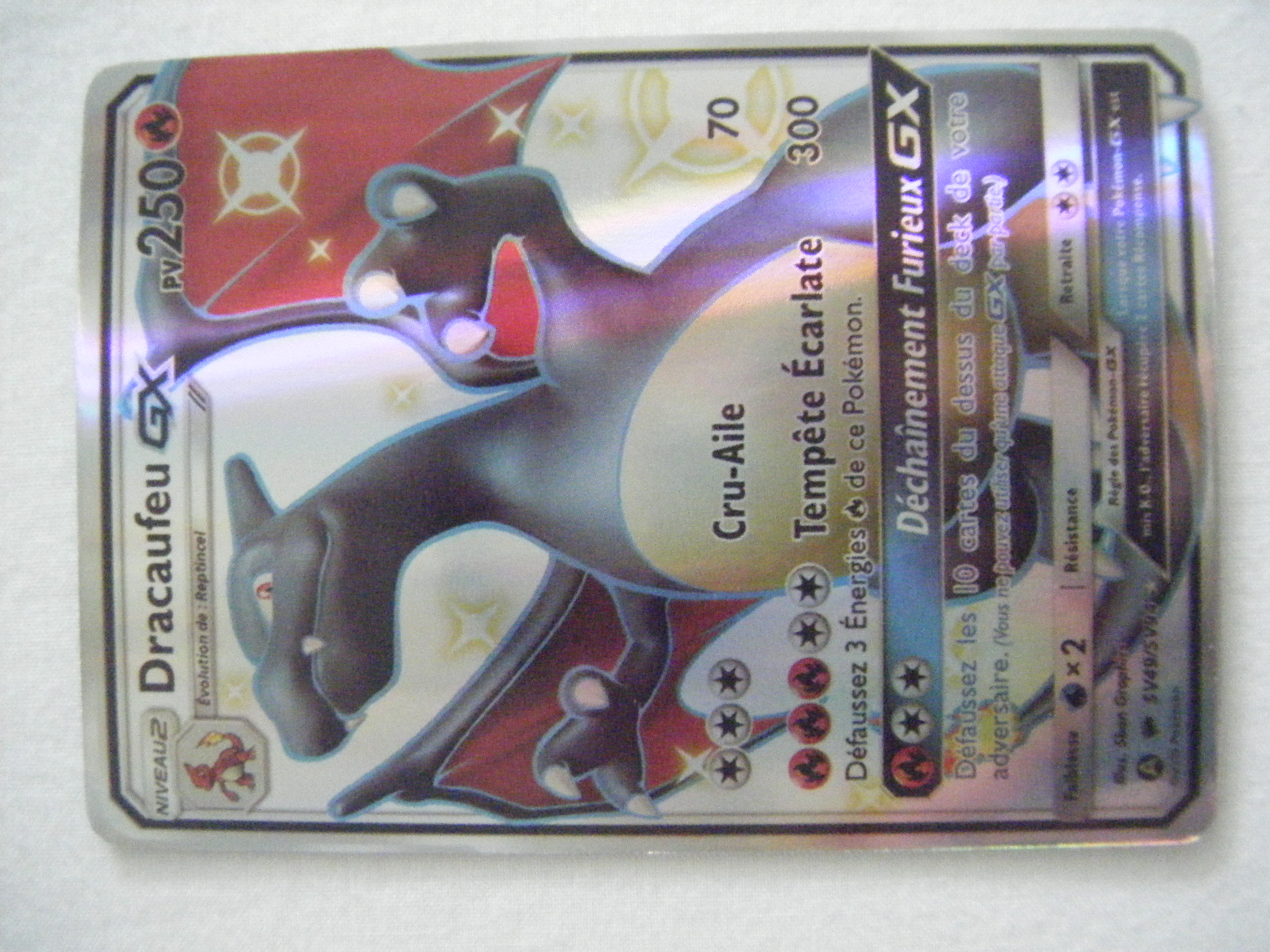 R�plique carte pok�mon Dracaufeu GX Shiny NEUVE 5 Tosse (40)