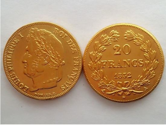 R�PLIQUE PLAQU� OR - 20 Francs Louis-Philippe
0 Hautmont (59)