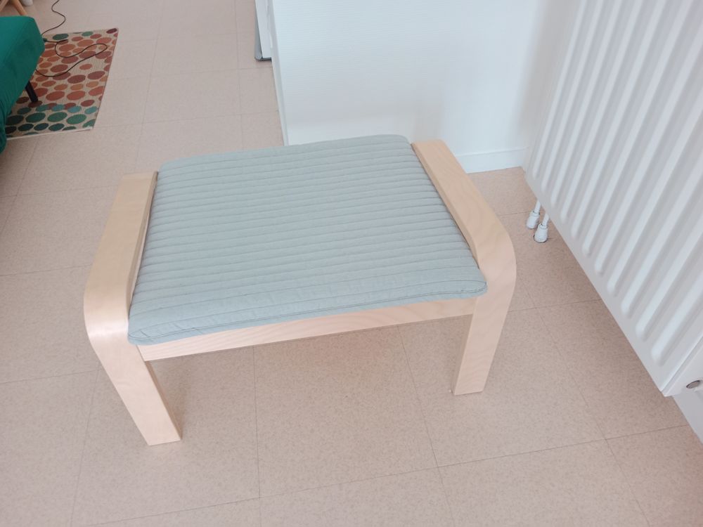 Repose pieds bois clair et tissu 28 �vreux (27)