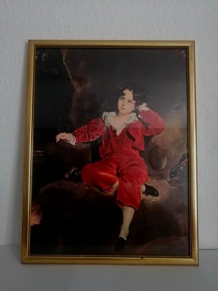 Reproduction  L'enfant en rouge  de Thomas Lawrence 36 Habsheim (68)