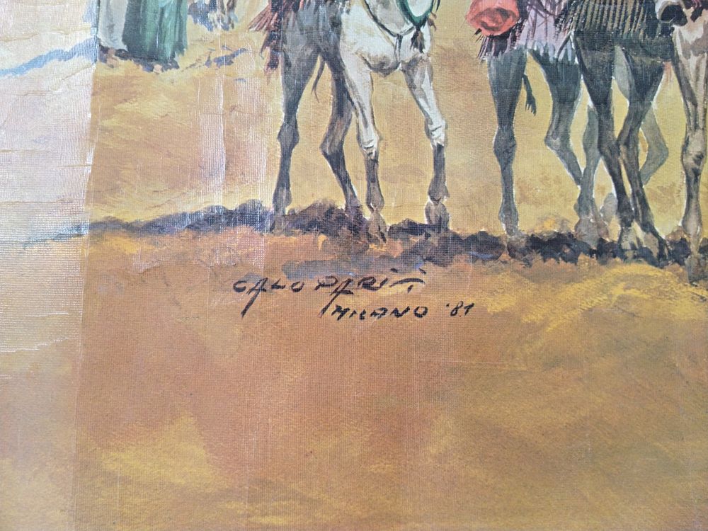 Reproduction d'art sur papier Gaufr� C.Pariti   La caravane 80 Melun (77)