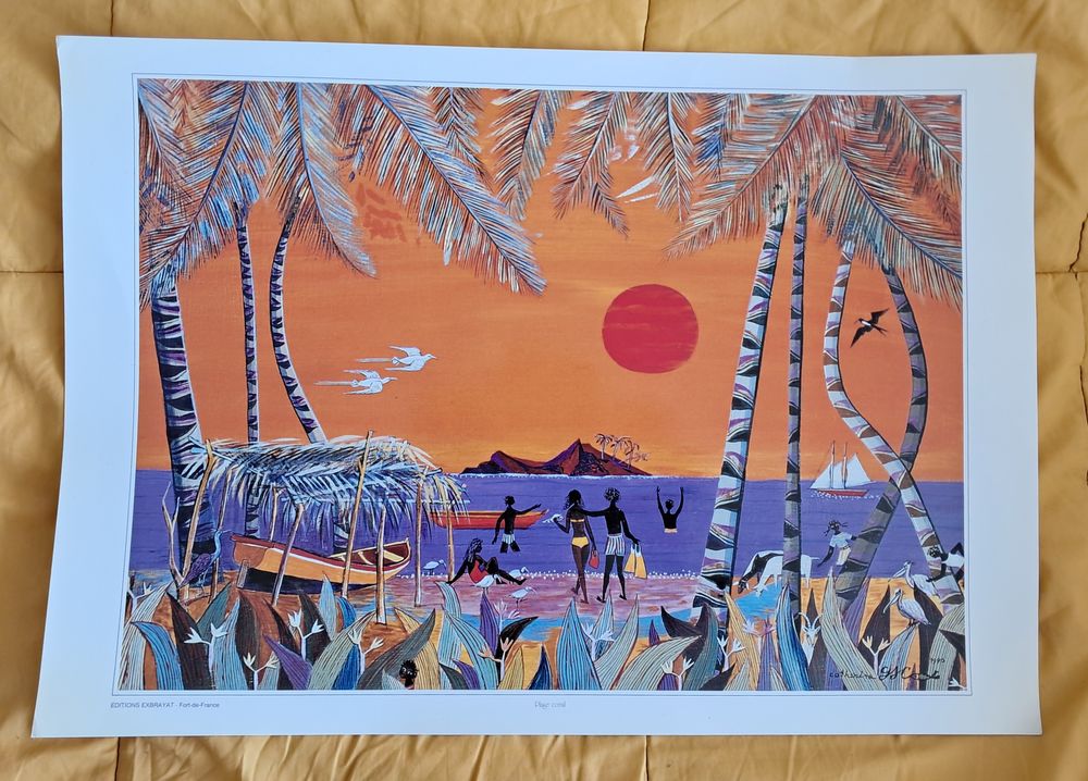 reproduction d'un tableau de Catherine Gallian Saint-Clair 10 Carnon Plage (34)