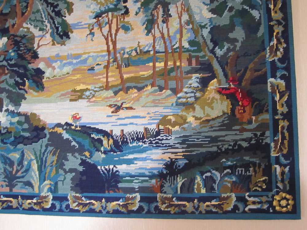 REPRODUCTION  TAPISSERIE '' Partie de chasse '' 50 Argentat (19)