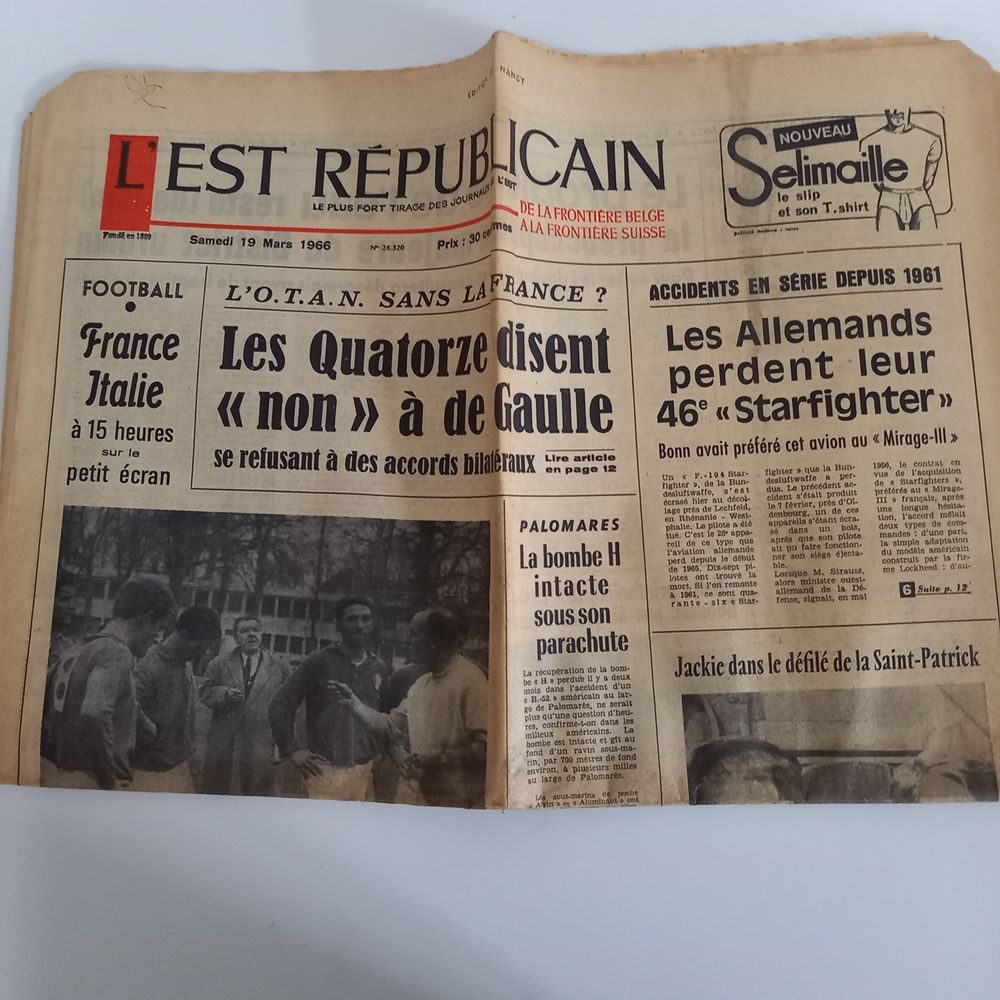 L'est r�publicain, samedi 19 mars 1966 2 Saumur (49)
