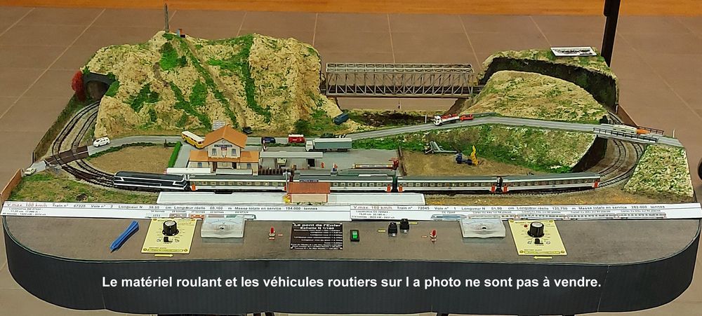 R�seau ferroviaire �chelle N analogique de 0m85 par 1m10 0 Gien (45)