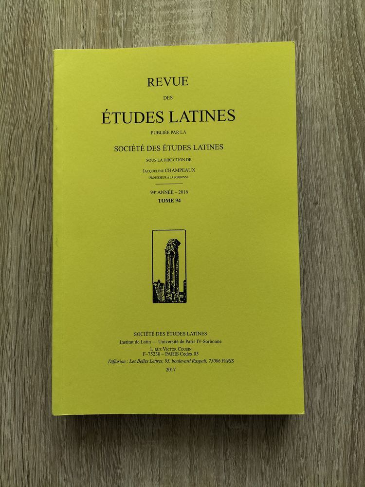 Revue des �tudes Latines - Tome 94 - Ann�e 2016 25 La Roche-sur-Yon (85)