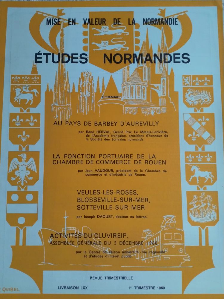 Revue  ÉTUDES NORMANDES 1969 10 Chartres (28)