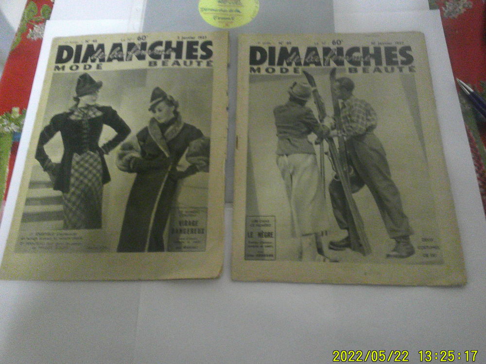 lot de ( 35 )  Revues : Dimanche de la Femme .. 1937 /1938 60 Nontron (24)
