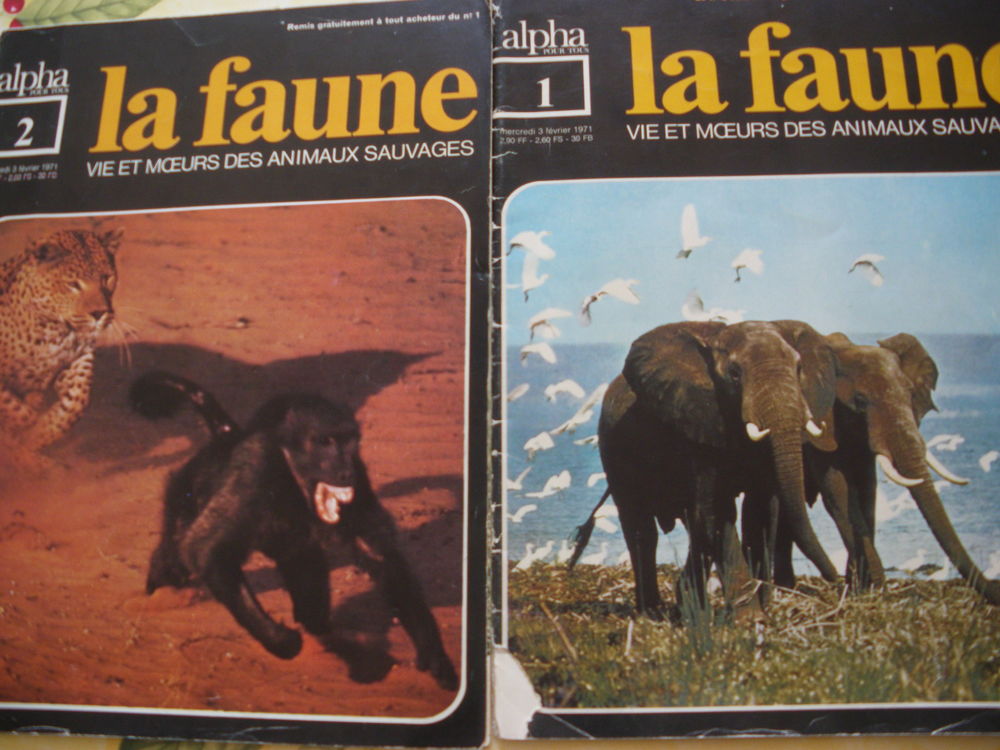 2 revues sur la faune ALPHA 3 Elbeuf (76)