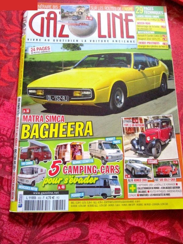 2 revues Gazoline sur Matra Bagheera 0 �vreux (27)