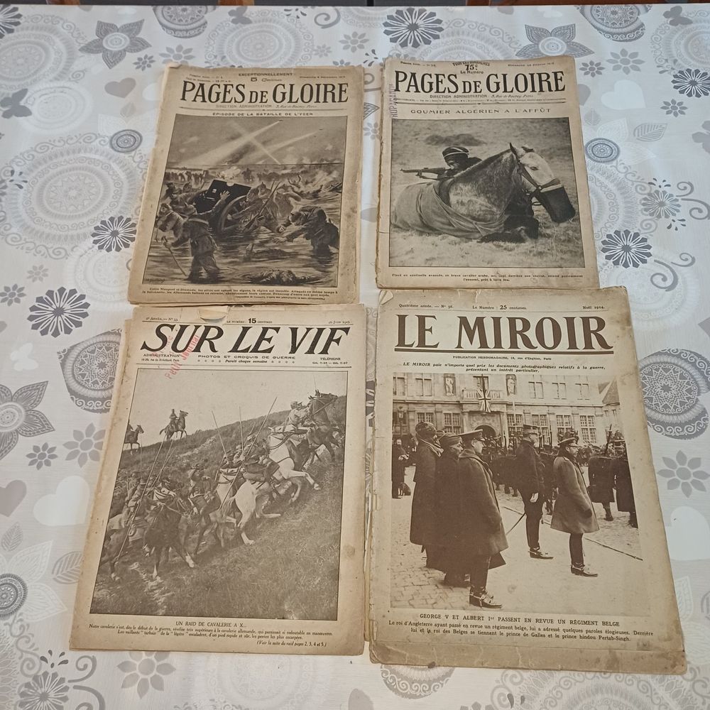 Revues journal pages de gloire sur le vif le miroir 25 Rethel (08)
