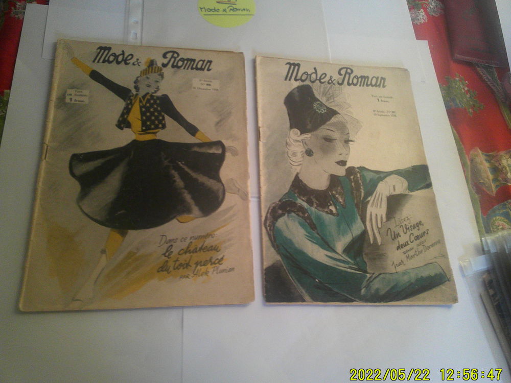 lot de 39  Revues   Mode & Romans  de  1932 � 1938  . 60 Nontron (24)