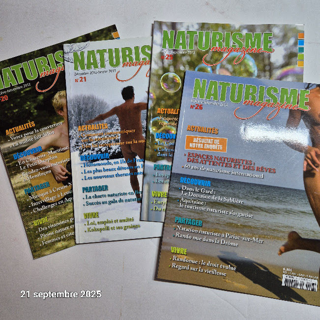 Lot de 4 revues naturisme magazine, comme neuves 19 Saumur (49)
