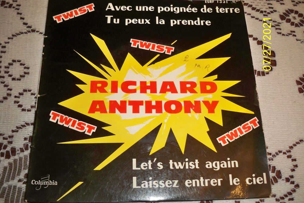 RICHARD ANTHONY  45T      LET' S TWIST A GAIN   9 Sucy-en-Brie (94)