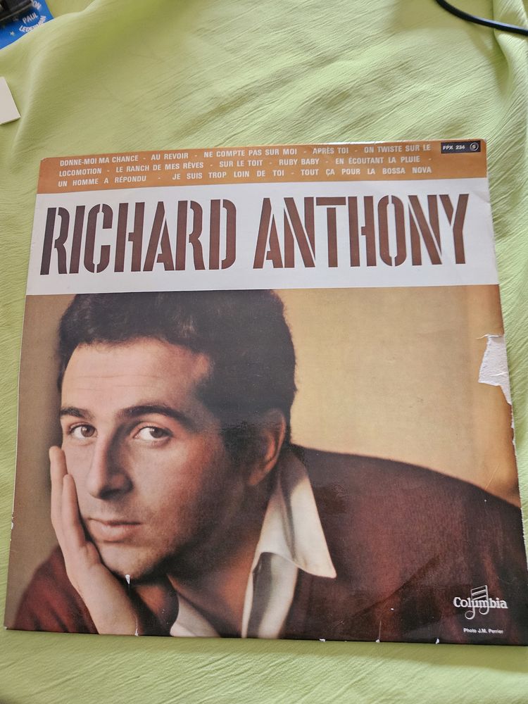 Richard Anthony vinyle 33t FPX 234 1963
8 � 8 Dourdan (91)