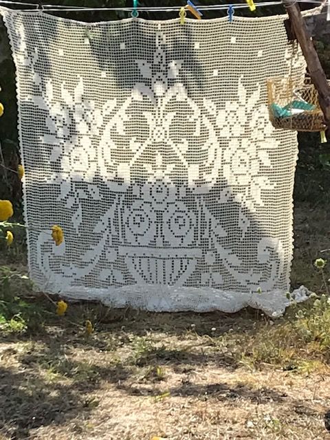 Rideau ancien fait main 45 Mottier (38)