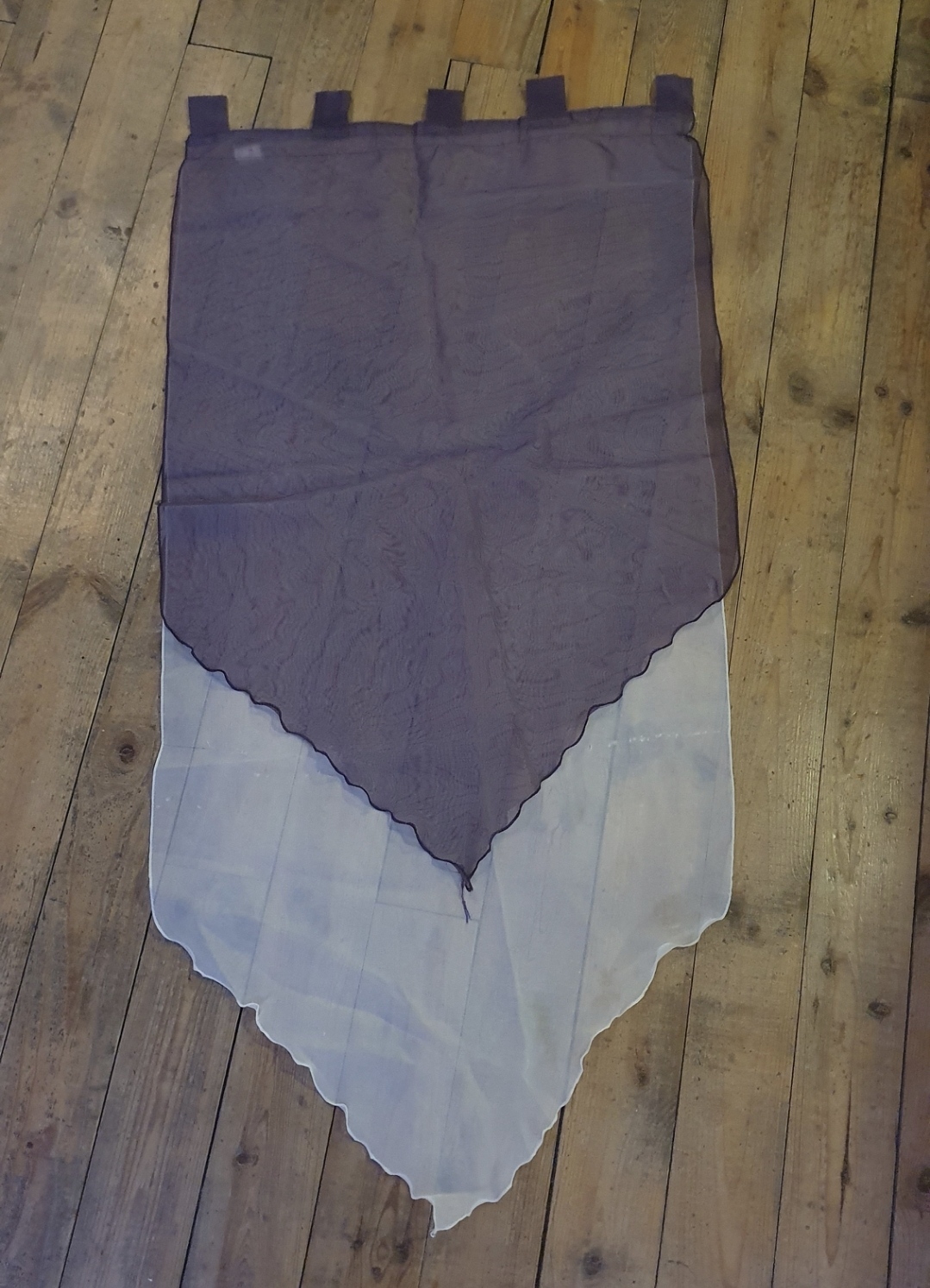 rideau Voilage doubl� violet et blanc 1 Monistrol-sur-Loire (43)