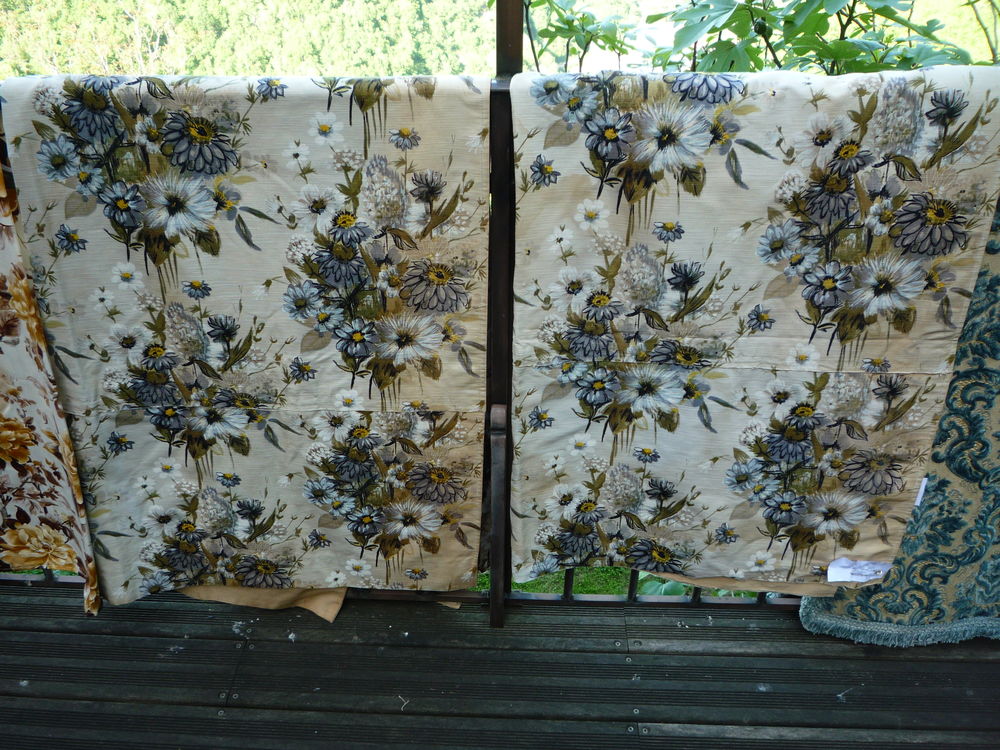 Rideaux/tenture/tissus ameublement/marguerite bleue/doubl� 50 Castres (81)