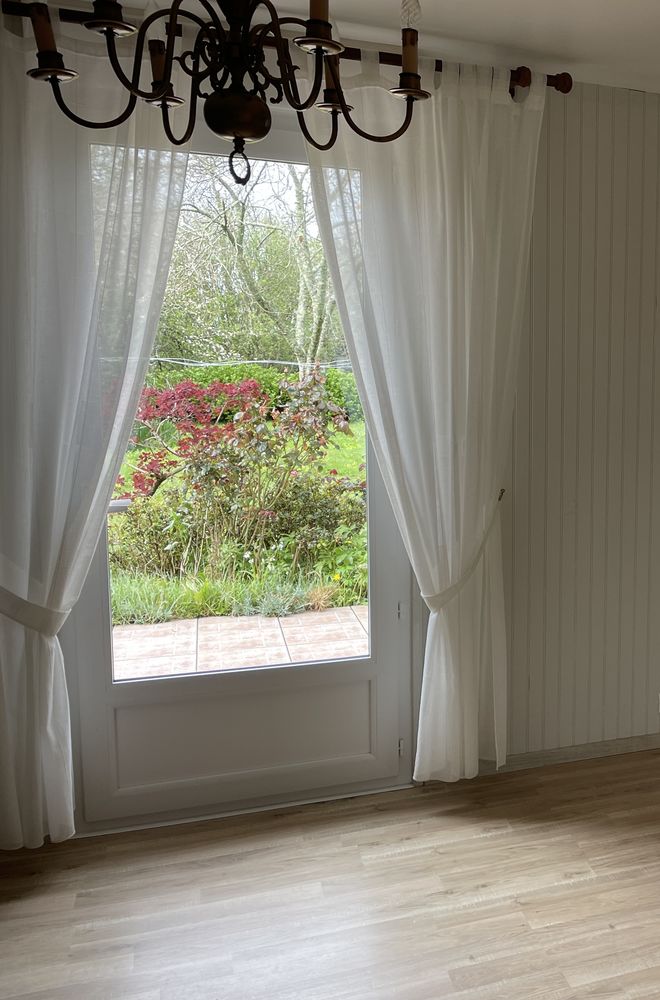 Rideaux tissu infroissable fa�on lin 30 Pluguffan (29)