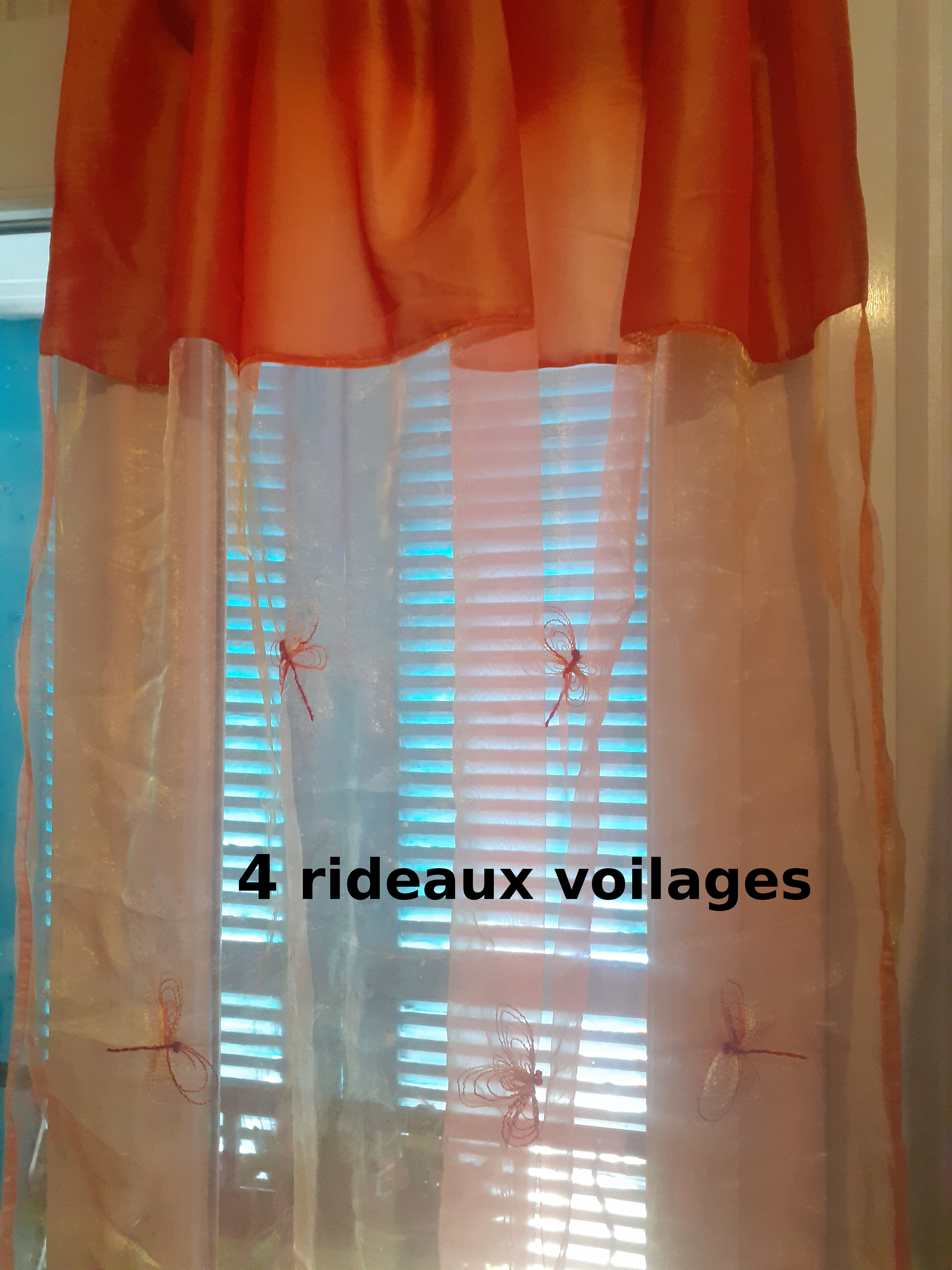 4 rideaux Voilages oranges en organza libellule 6 Saint-Maixent-l'�cole (79)